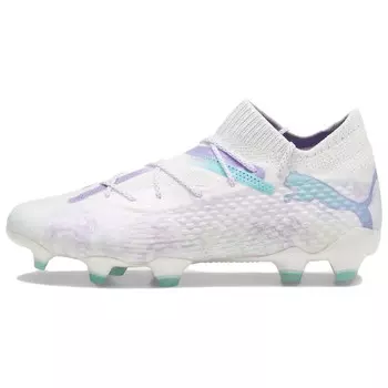 Футбольные бутсы FUTURE 7 ULTIMATE женские с низким верхом, белый/фиолетовый/синий Puma