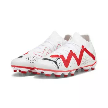 Футбольные бутсы FUTURE MATCH FG/AG мужские PUMA Белый Черный Огненная Орхидея Красный, цвет rot