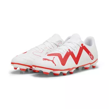 Футбольные бутсы FUTURE PLAY FG/AG мужские PUMA White Fire Orchid Red