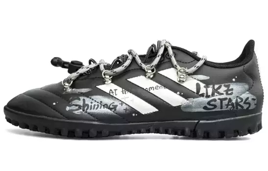 Футбольные бутсы GOLETTO 8 унисекс с низким верхом, серебряный Adidas, черный