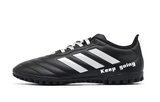 Футбольные бутсы GOLETTO VII унисекс с низким верхом, черные/белые Adidas