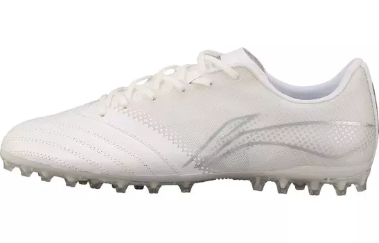 Футбольные бутсы Iron мужские с низким верхом белые/серебристые Lining