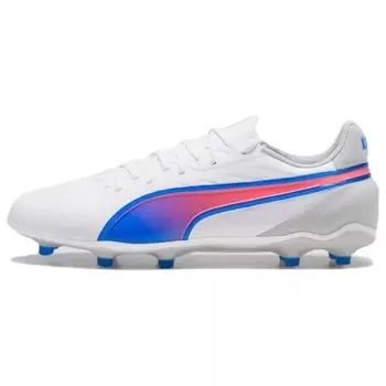 Футбольные бутсы KING MATCH мужские низкие белые/синие Puma