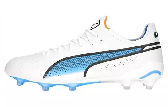 Футбольные бутсы King Ultimate Elements женские с низким верхом, белые/синие Puma