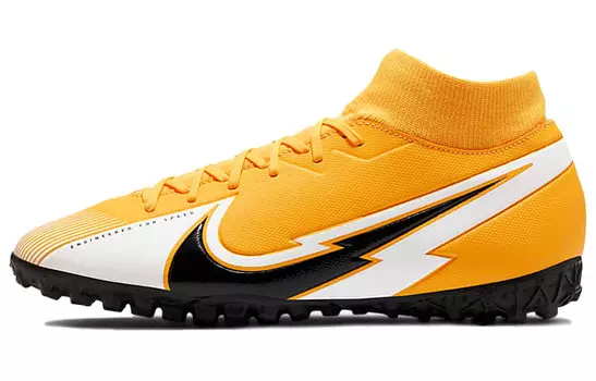 Футбольные бутсы Mercurial Superfly 7 унисекс среднего размера, черные/желтые Nike