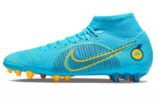 Футбольные бутсы Mercurial Superfly 8 мужские низкие Lake Blue Nike