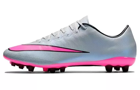 Футбольные бутсы Mercurial Vapor 10 мужские низкие серебристо-розовые Nike