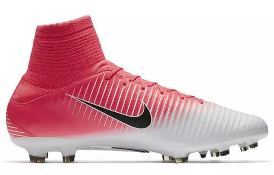 Футбольные бутсы MERCURIAL VELOCE 3 мужские высокие розовые/белые Nike