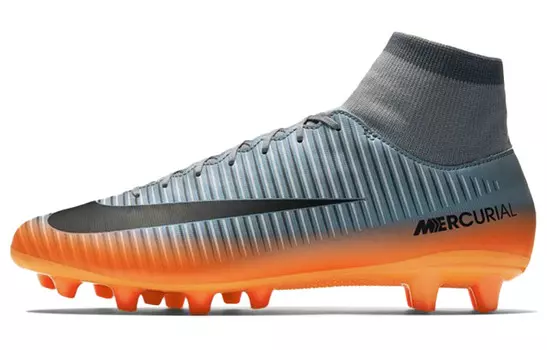 Футбольные бутсы Mercurial Victory мужские, среднего размера, серые/оранжевые Nike