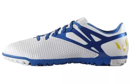 Футбольные бутсы Messi 15.3 мужские низкие белые/синие Adidas