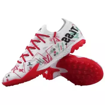 Футбольные бутсы мужские низкие белые/красные Kelme