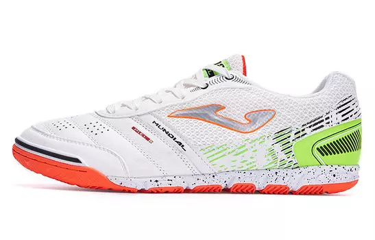 Футбольные бутсы мужские низкие белые/оранжевые Joma