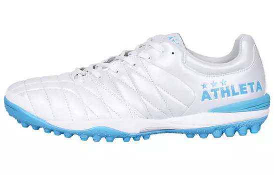 Футбольные бутсы мужские низкие белые/синие Athleta