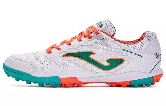 Футбольные бутсы мужские низкие белые/зеленые Joma