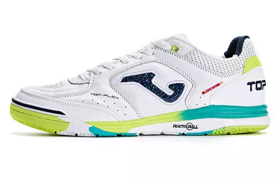 Футбольные бутсы мужские низкие белые/зеленые Joma