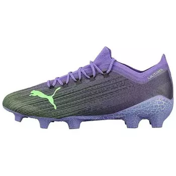 Футбольные бутсы мужские низкие фиолетовые/зеленые Puma