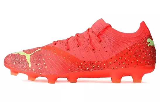 Футбольные бутсы мужские низкие огненно-красные коралловые Puma
