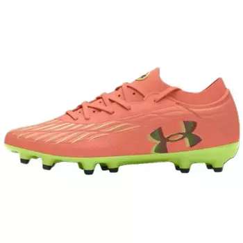 Футбольные бутсы мужские низкие оранжевые/зеленые Under Armour