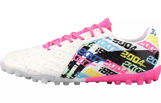 Футбольные бутсы мужские низкие ярко-розовые белые Lining