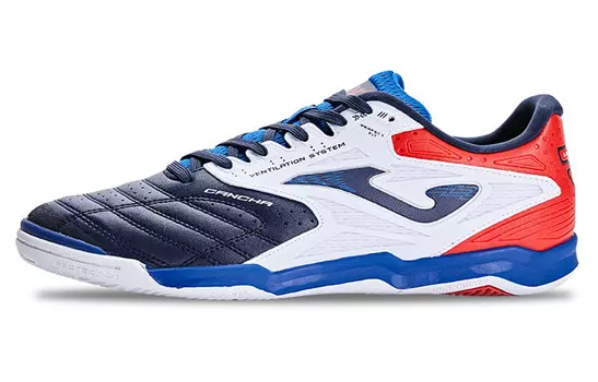 Футбольные бутсы мужские низкие синие/белые/красные Joma