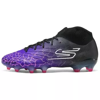 Футбольные бутсы мужские высокие фиолетовый/черный Skechers