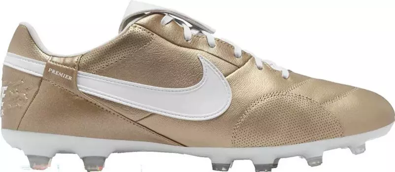 Футбольные бутсы Nike Premier 3 FG, золотой/белый