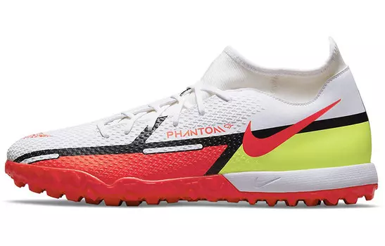 Футбольные бутсы Phantom GT унисекс среднего размера, белые/красные/желтые Nike