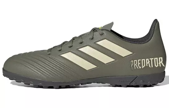 Футбольные бутсы Predator19.4 мужские низкие зеленые/белые Adidas