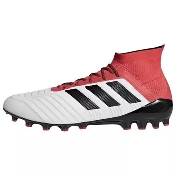 Футбольные бутсы Predator 18.1 мужские высокие красный/белый/черный Adidas