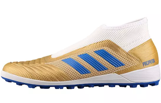Футбольные бутсы Predator 19.3 мужские, среднего размера, золотисто-синие Adidas