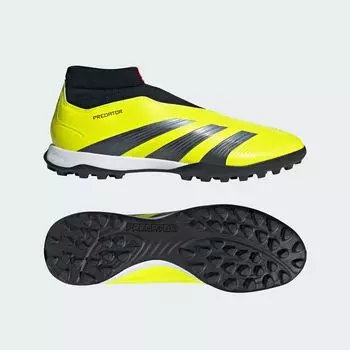 Футбольные бутсы Predator 24 League без шнурков для газона Adidas, цвет Team Solar Yellow 2/Core Black/Cloud White