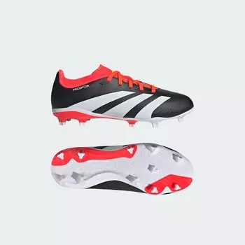 Футбольные бутсы Predator 24 League с твердым покрытием Adidas, цвет Core Black/Cloud White/Solar Red
