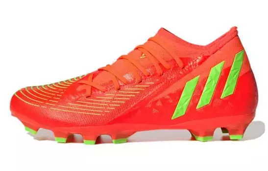 Футбольные бутсы Predator Edge.3 мужские, среднего размера, оранжевые/зеленые Adidas