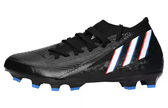 Футбольные бутсы Predator Edge.3 мужские низкие черные/белые/синие Adidas