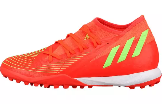 Футбольные бутсы Predator Edge.3 мужские, среднего размера, флуоресцентно-красные Adidas