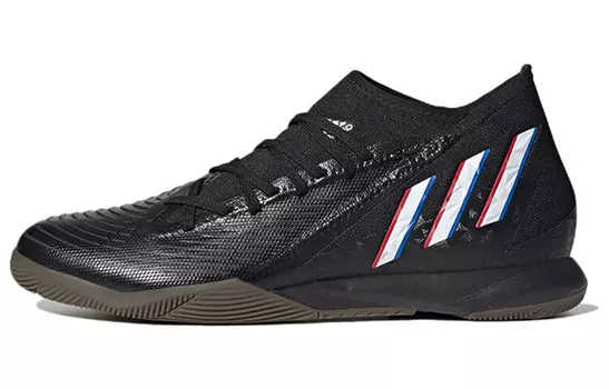 Футбольные бутсы Predator Edge.3 унисекс с низким верхом, черные/белые Adidas