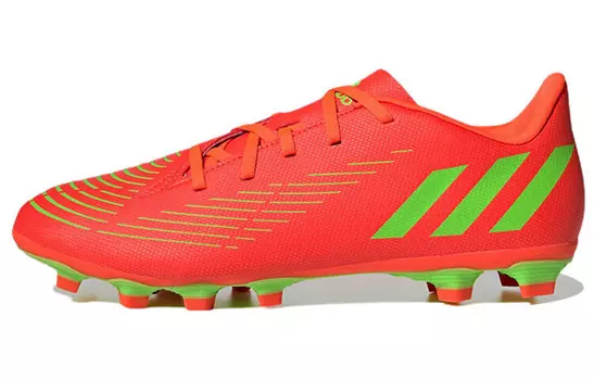 Футбольные бутсы Predator Edge.4 мужские низкие красные/зеленые Adidas