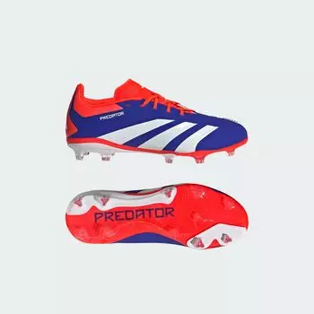 Футбольные бутсы Predator Elite для твердого грунта Adidas, цвет Lucid Blue/Cloud White/Solar Red