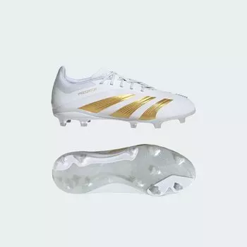 Футбольные бутсы Predator Elite для твердого грунта Adidas, цвет Cloud White/Gold Metallic/Cloud White