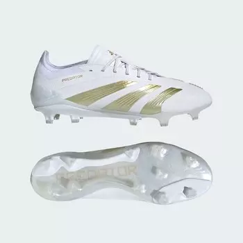 Футбольные бутсы Predator Elite для твердого грунта Adidas, цвет Cloud White/Gold Metallic/Cloud White