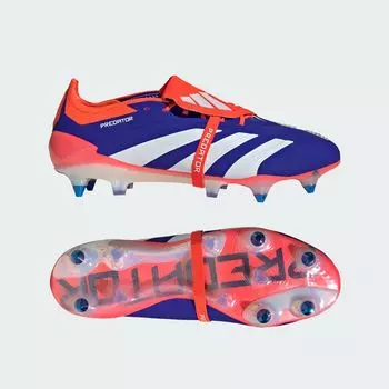 Футбольные бутсы Predator Elite с мягким язычком и мягким грунтом Adidas, цвет Lucid Blue/Cloud White/Solar Red