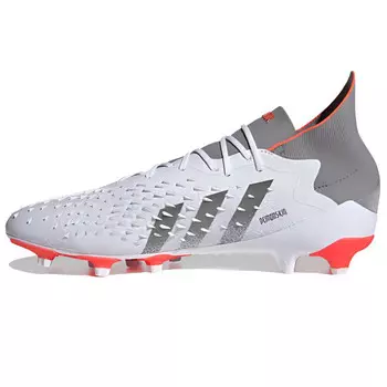 Футбольные бутсы Predator Freak.1 мужские низкие белые/серые Adidas