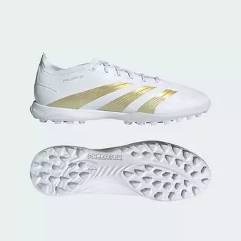 Футбольные бутсы Predator League Turf Adidas, цвет Cloud White/Gold Metallic/Sandy Beige Met