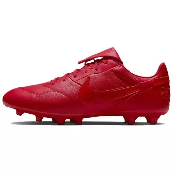 Футбольные бутсы Premier 3 мужские низкие красные/белые Nike