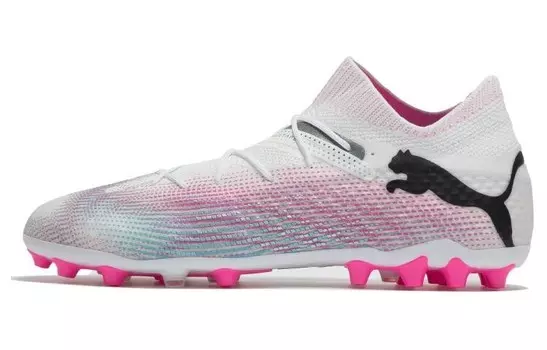 Футбольные бутсы Puma Future 7 Ultimate MG 'White Black Poison Pink'