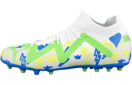 Футбольные бутсы Puma Future Match Мужской, белый/желтый/зеленый