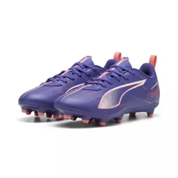 Футбольные бутсы PUMA "ULTRA 5 PLAY FG/AG JR", цвет Lapis Lazuli- Puma White-Sunset Glow