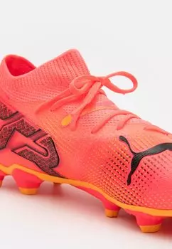 Футбольные бутсы с шипами Future 7 Match Fg/Ag Jr Unisex Puma, закатное сияние/черный/солнечный поток