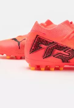 Футбольные бутсы с шипами Future 7 Match Mg Jr Unisex Puma, закатное сияние/черный/солнечный поток
