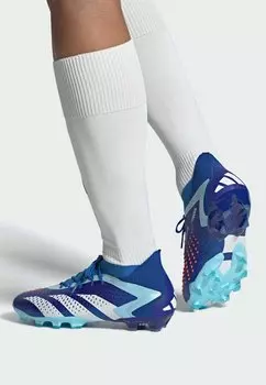 Футбольные бутсы с шипами PREDATOR ACCURACY.1 ARTIFICIAL GRASS Adidas, яркое королевское облако белое блаженство синее